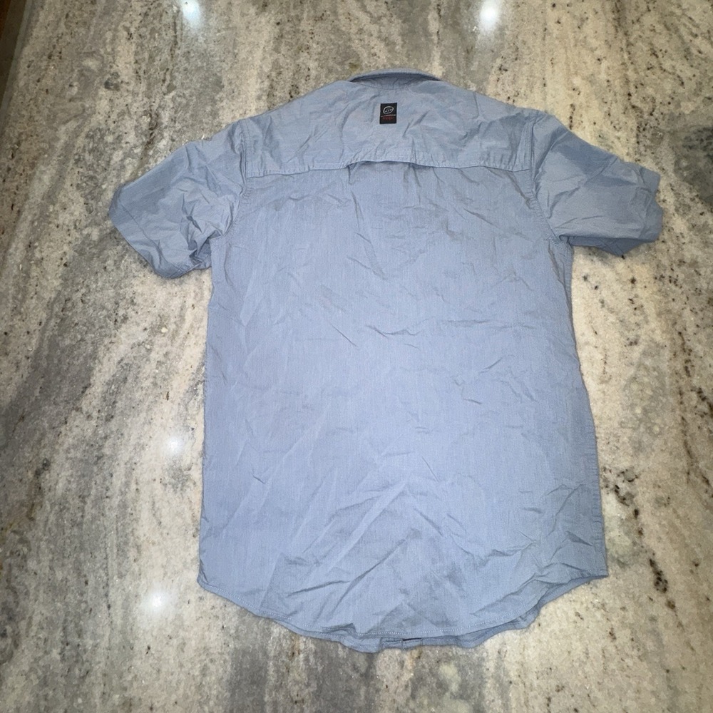 Wrangler ATG Performance Utility Mens Blue Hiking Outdoors Pocket Shirt Sz Small - Picture 7 of 8